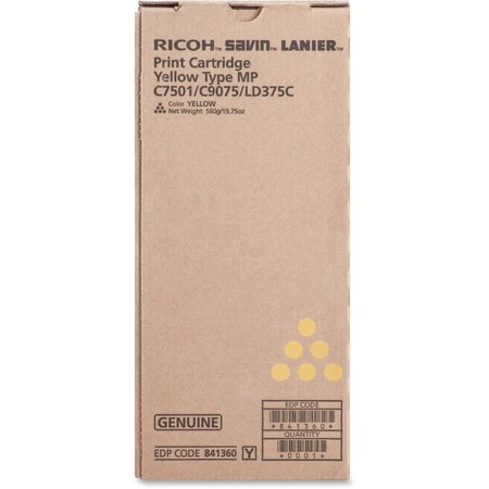 Ricoh Ricoh 841358 Yellow Cartridge 841360